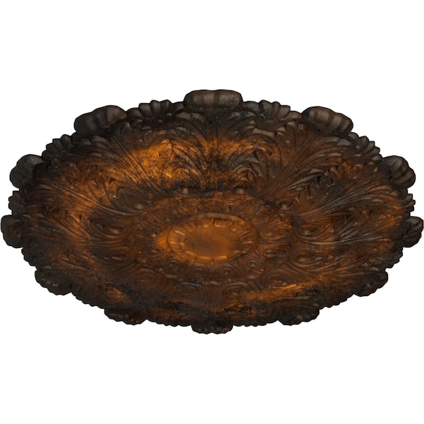 Durham Ceiling Medallion (Fits Canopies Up To 4 1/4), Hand-Painted Rust, 31OD X 1 1/2P